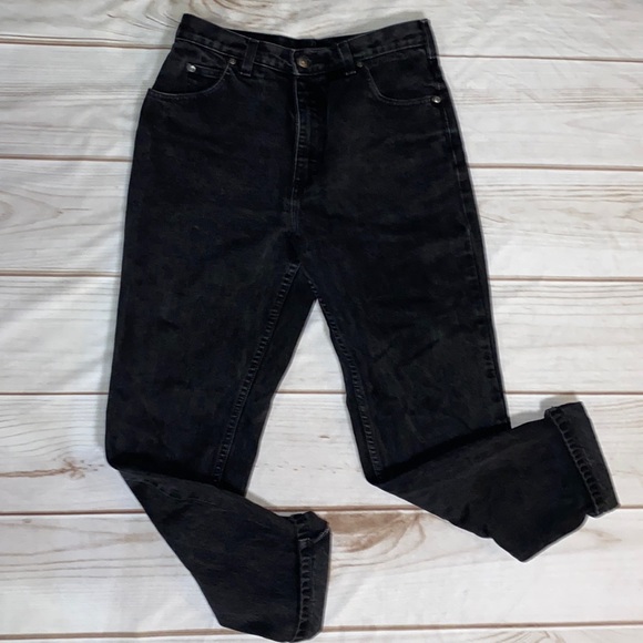 Lands End Vintage Black Mom Jeans 10 - Picture 2 of 8
